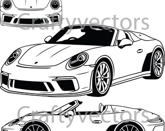Porsche Vector Etsy