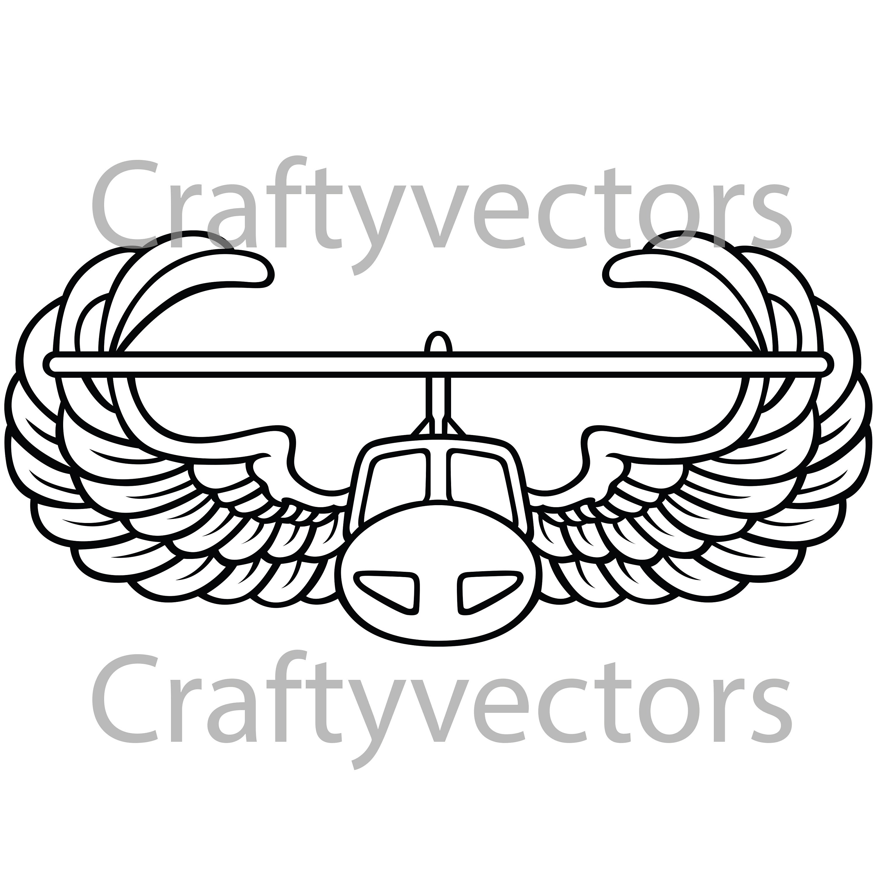 Army Air Assault Badge Vector File | Etsy