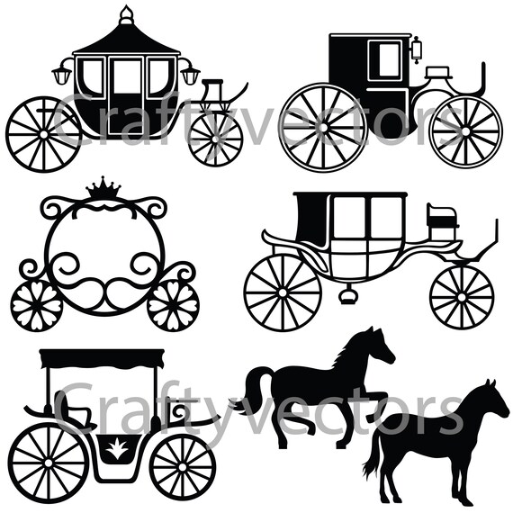 Horse-drawn Carriages Silhouettes Vector SVG - Etsy Horse-drawn Carriages Silhouettes Vector SVG - Etsy