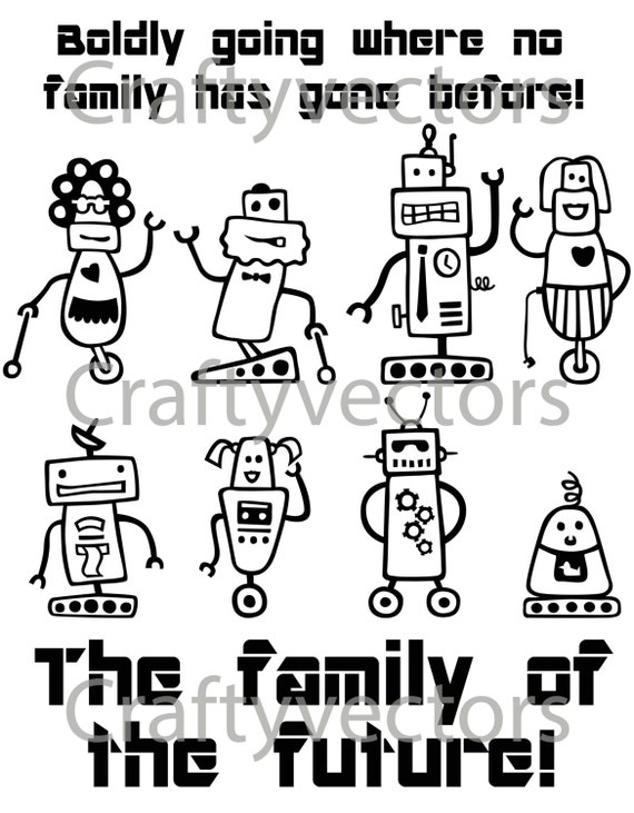 Download Robot Family Vector File Svg Etsy