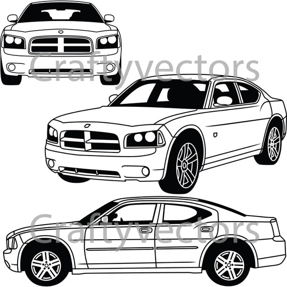 American Muscle Car 2010 Vector File - Etsy Sweden