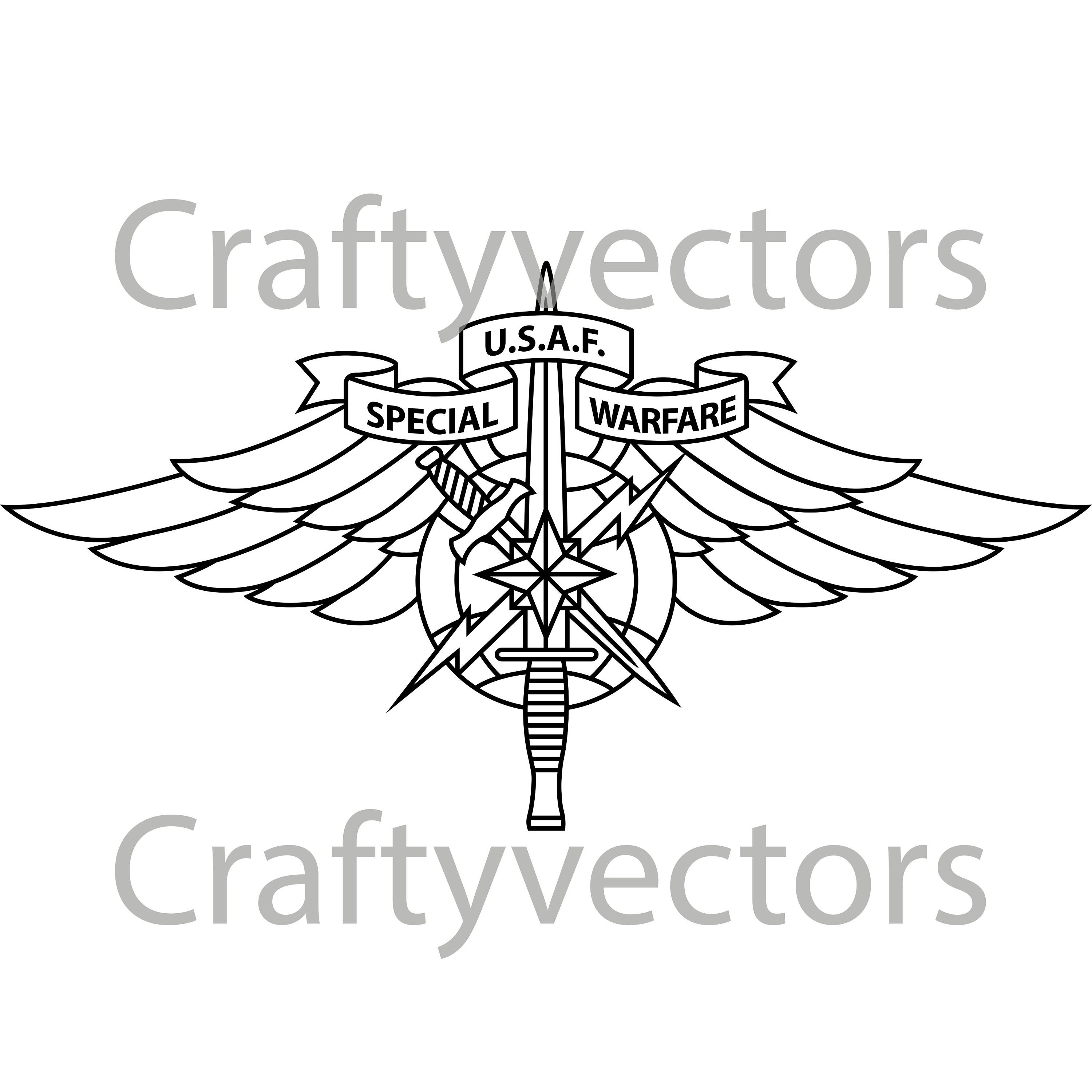 Drawing & Illustration Air Force Special Reconnaissance Badge Vector