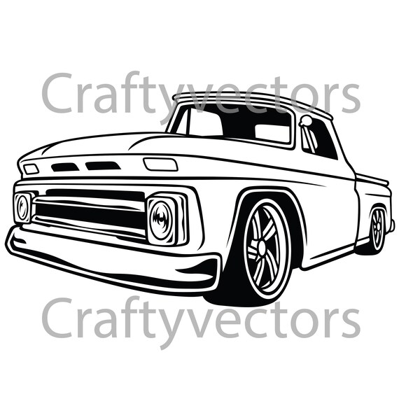 Download Chevrolet C10 1966 Lowrider Vector File Etsy