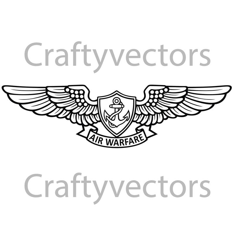 Enlisted Aviation Warfare Specialist Insignia Vector File Etsy