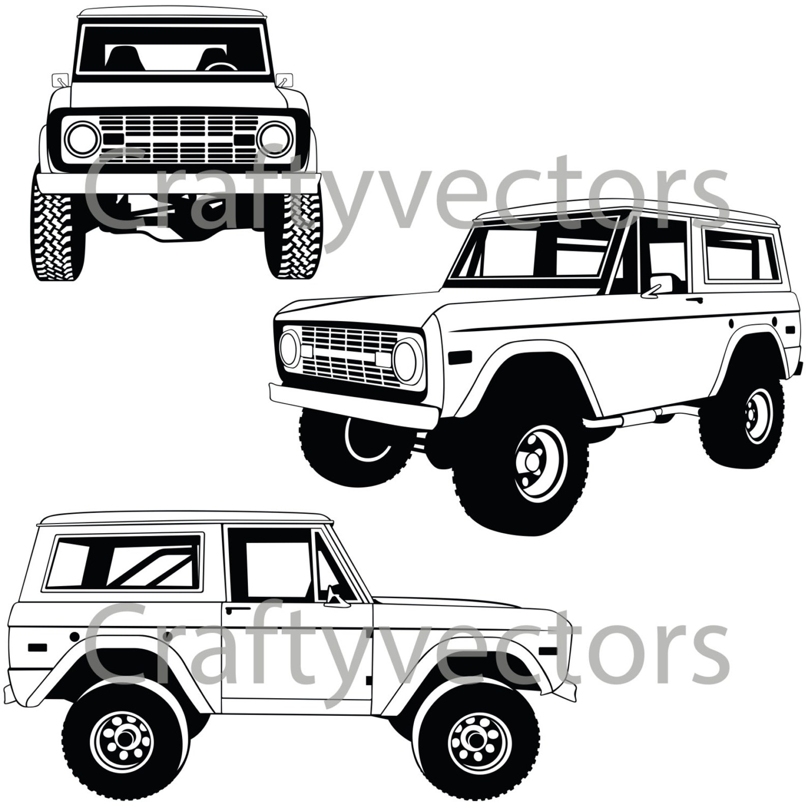 Ford Bronco Vector File | Etsy