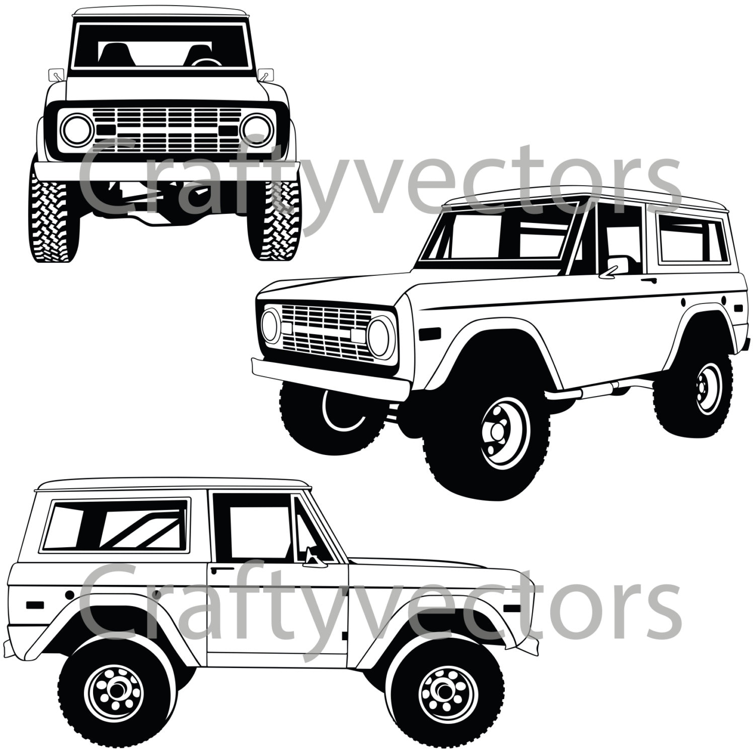 pix Old Ford Bronco Drawings ford bronco vector file