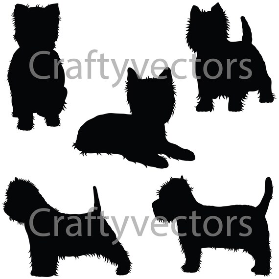 Download West Highland White Terrier Dog Svg Silhouettes Etsy