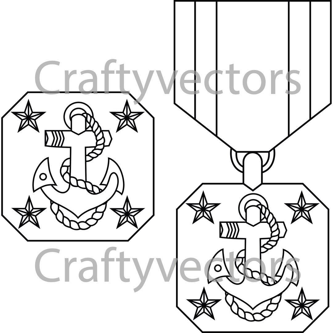 Navy Achievement Medal Vector File Etsy Navy Achievement Medal Vector File Etsy