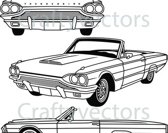 Ford Thunderbird 1964 vector file