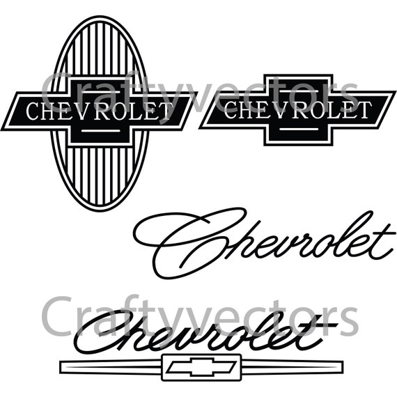 Download Chevrolet Vintage Logos Vector Etsy