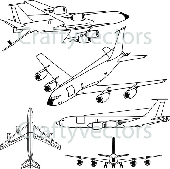 Boeing KC135 Stratotanker Vector File SVG Etsy Hong Kong