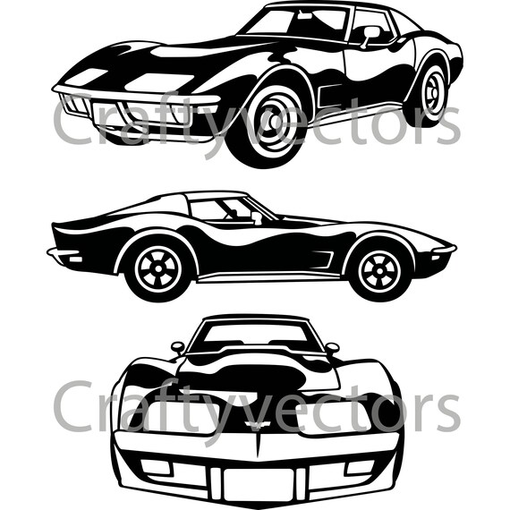 Corvette C3 Vector File Etsy