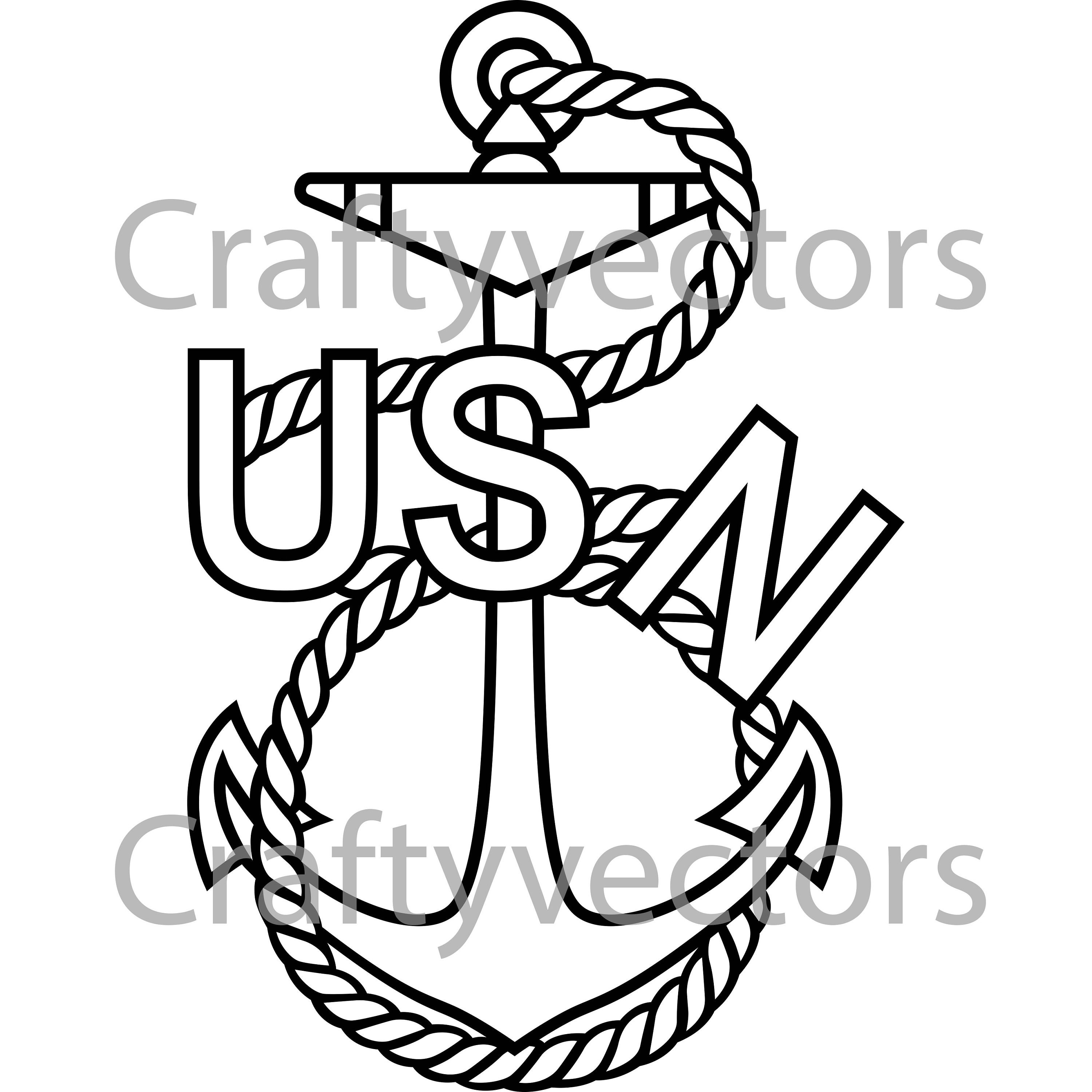 Navy Anchor Coloring Pages
