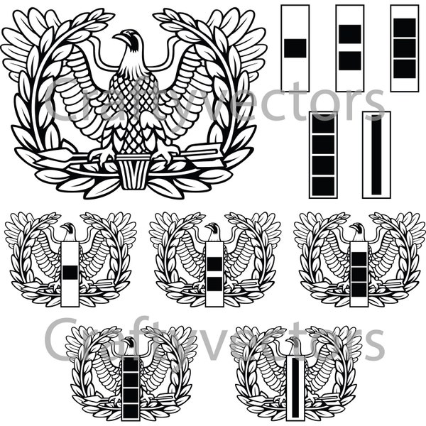 Fichier vectoriel d'insigne d'adjudant de l'armée SVG