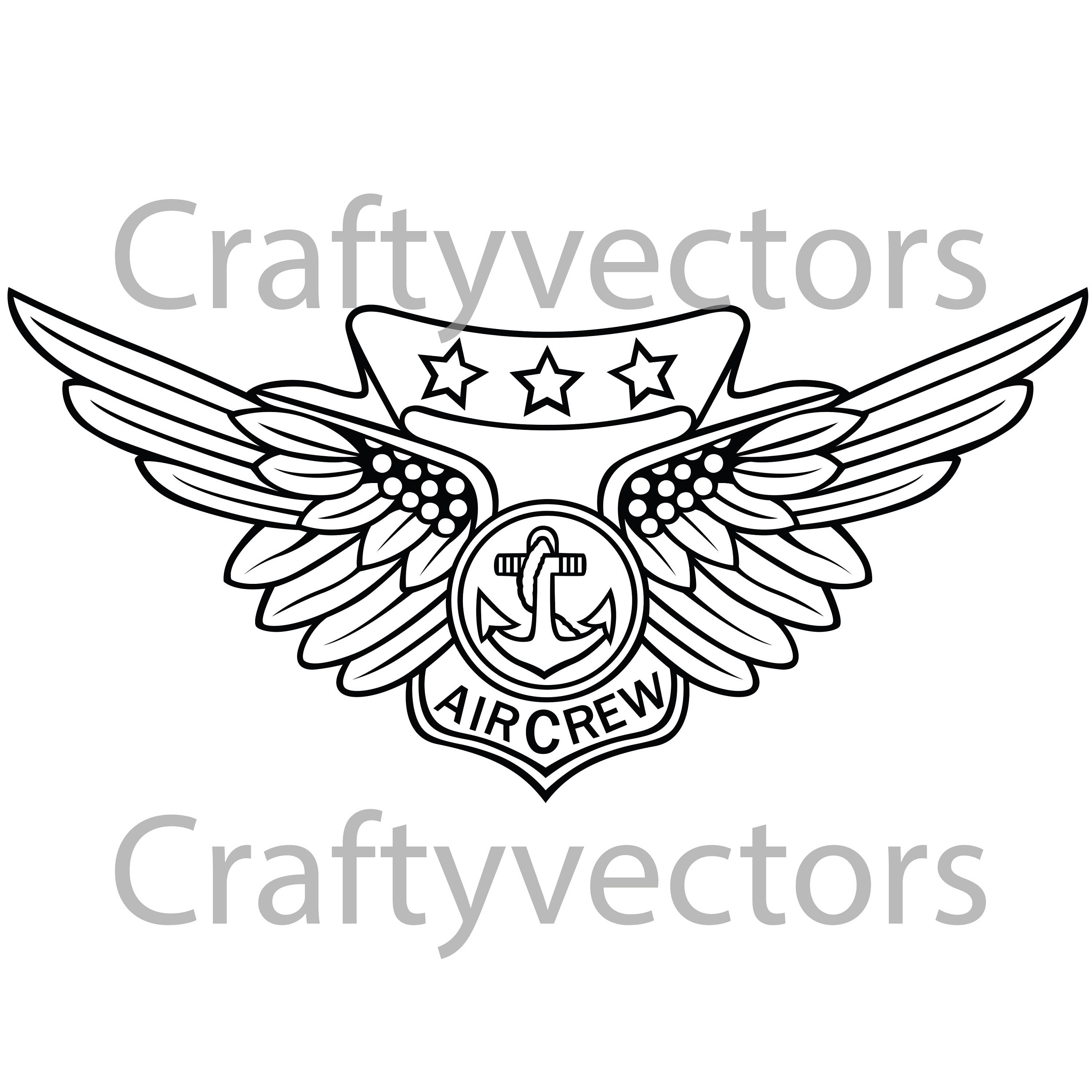 Navy Combat Air Crew Insignia Vector File - Etsy