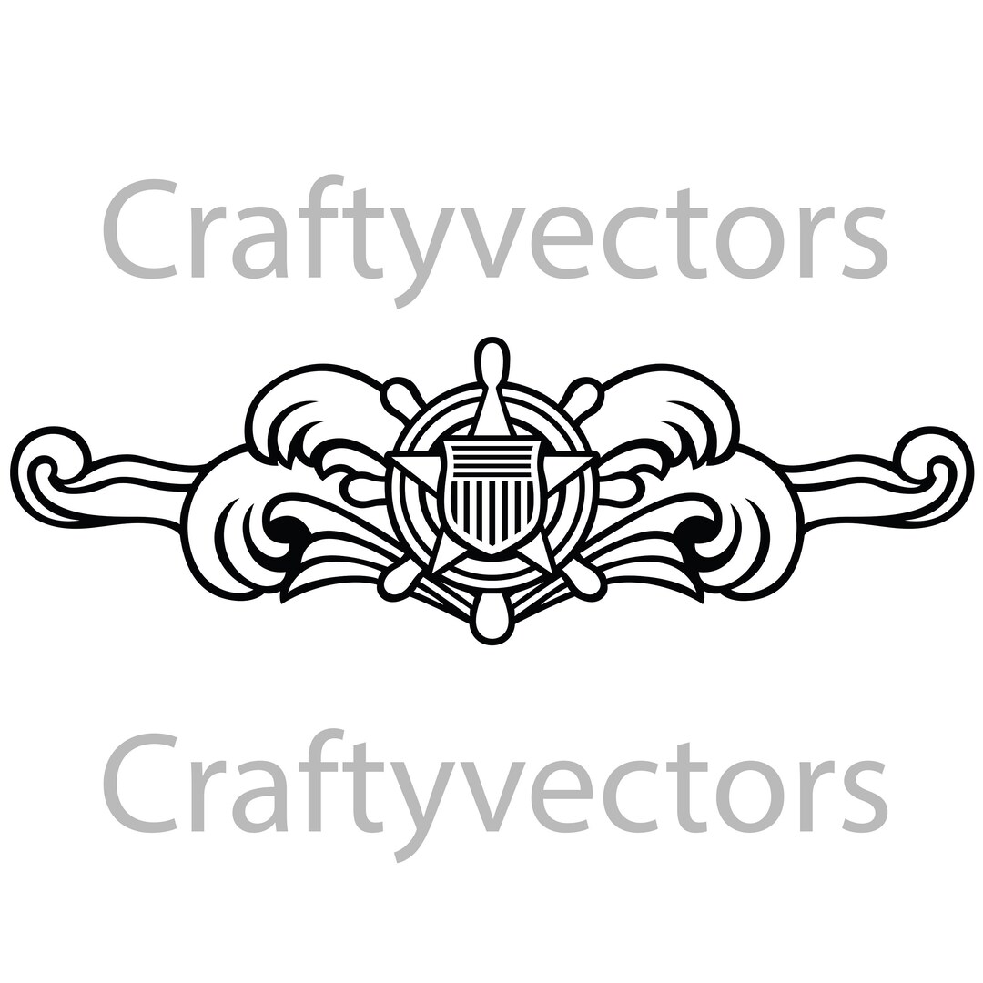 Coast Guard Cutterman Insignia Vector File Etsy