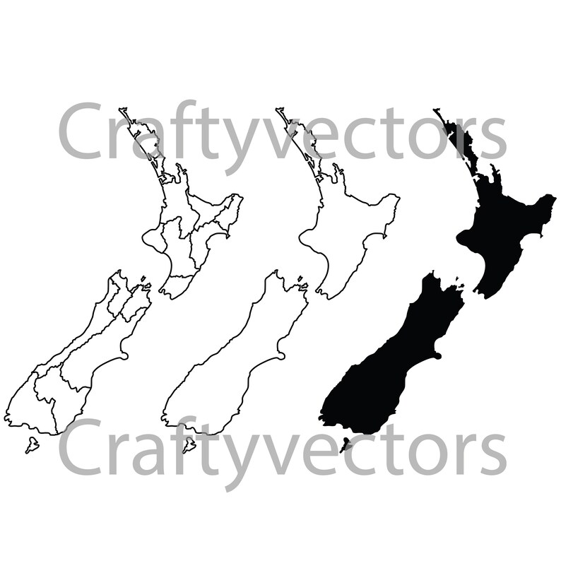 New Zealand Map Vector File SVG