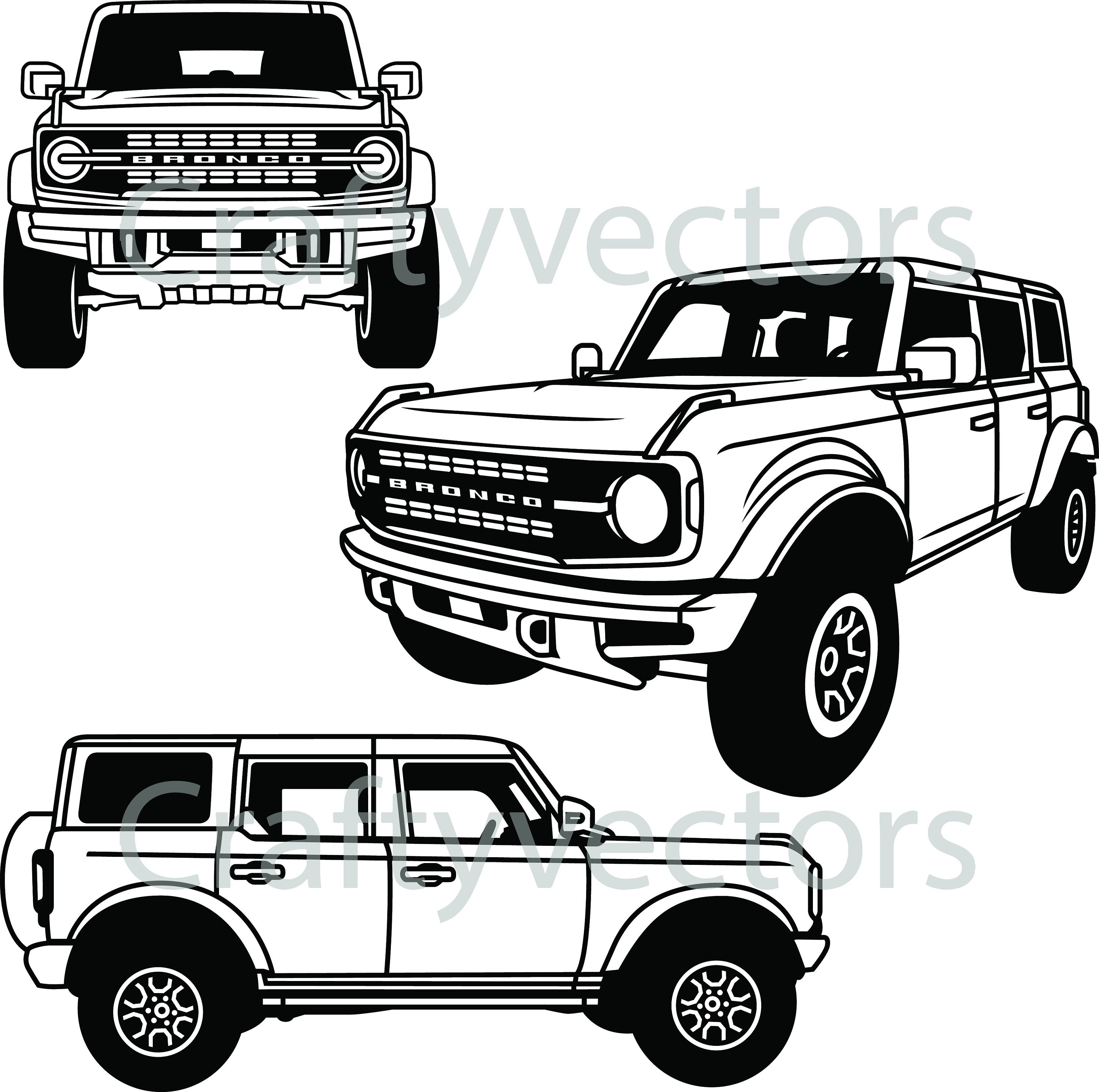 Ford Bronco 2022 Vector File pic image