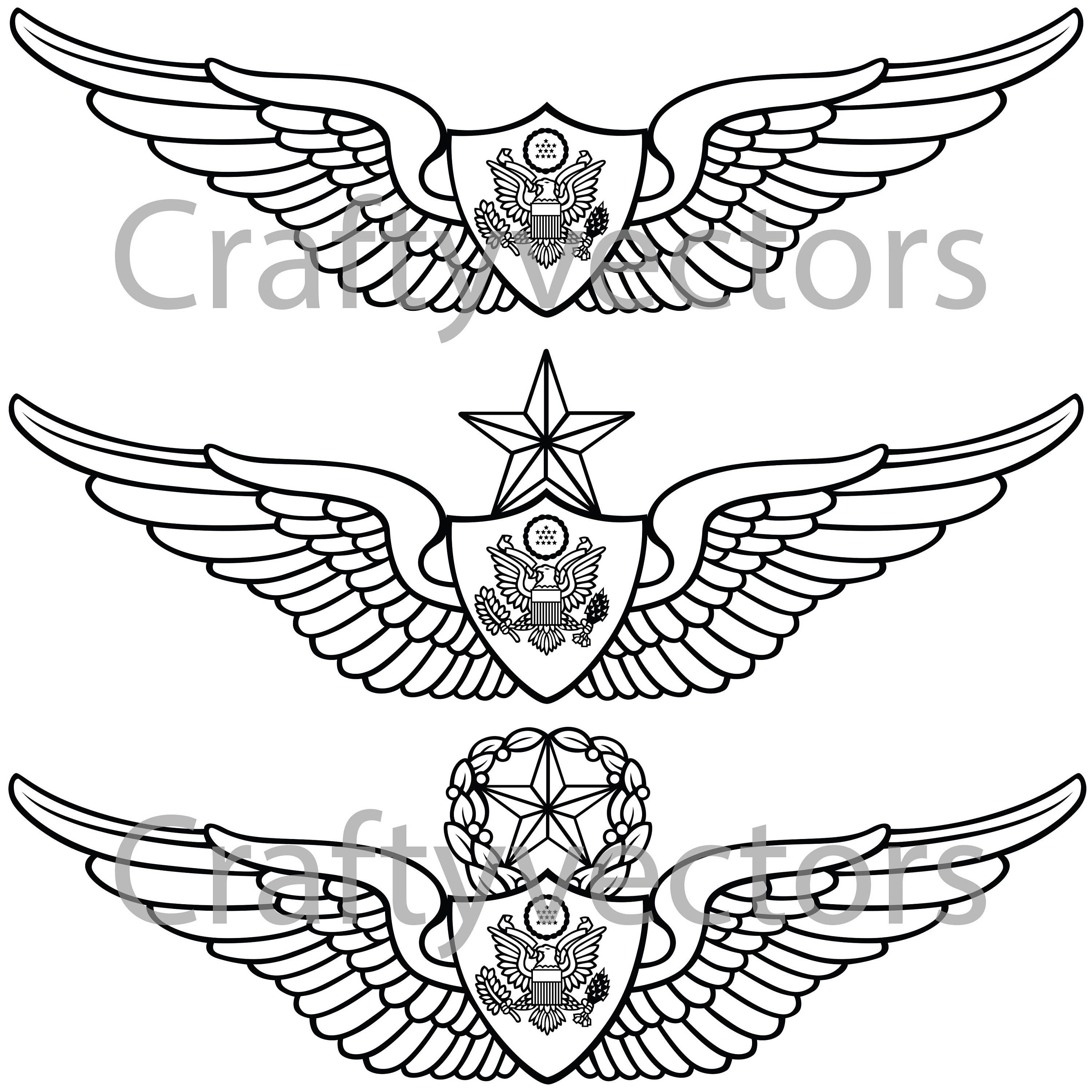 Commercial Pilot Wings Clip Art