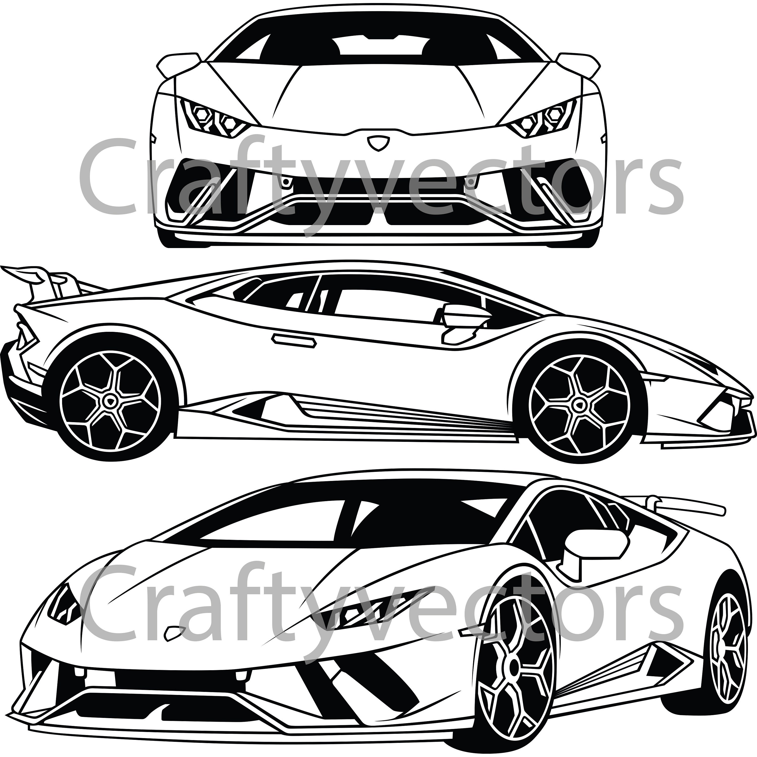 Lamborghini Huracan Performante Vector File - Etsy Norway