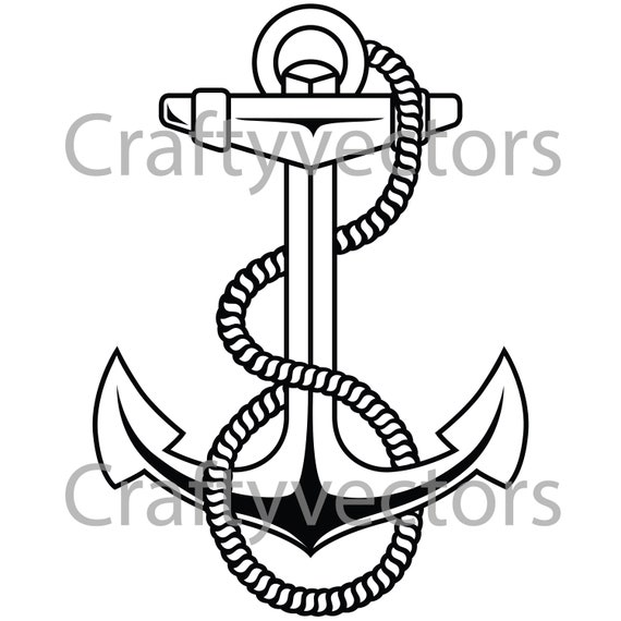 Navy Anchor Vector File - Etsy