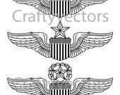 Air Force Pilot Wings Vector File