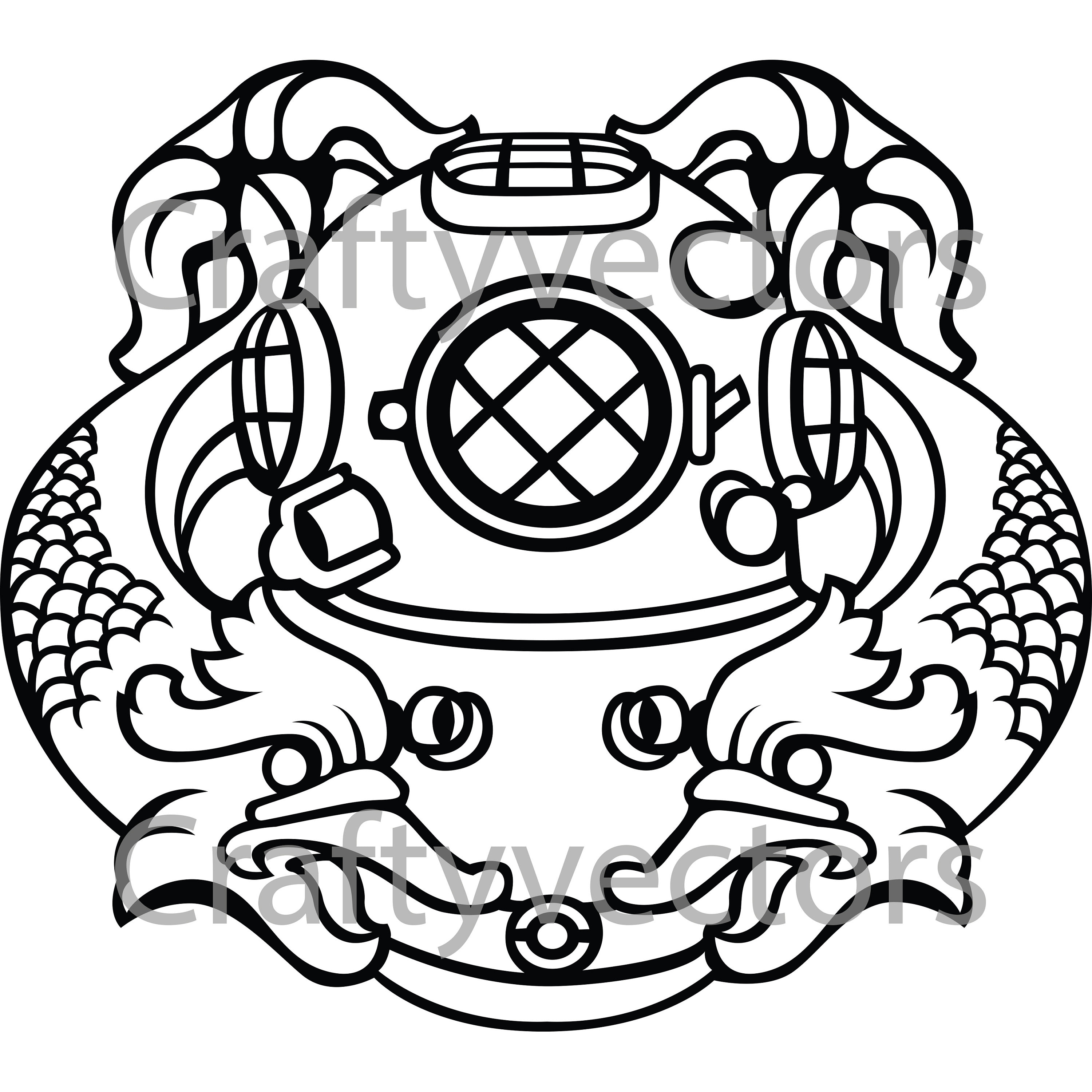 First Class Diver Vector File Etsy