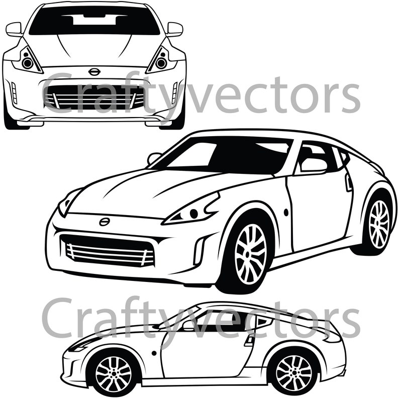 Nissan 370Z Vector File  Etsy