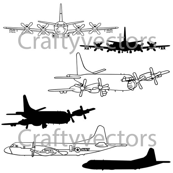Lockheed P-3 Orion Vector File SVG - Etsy