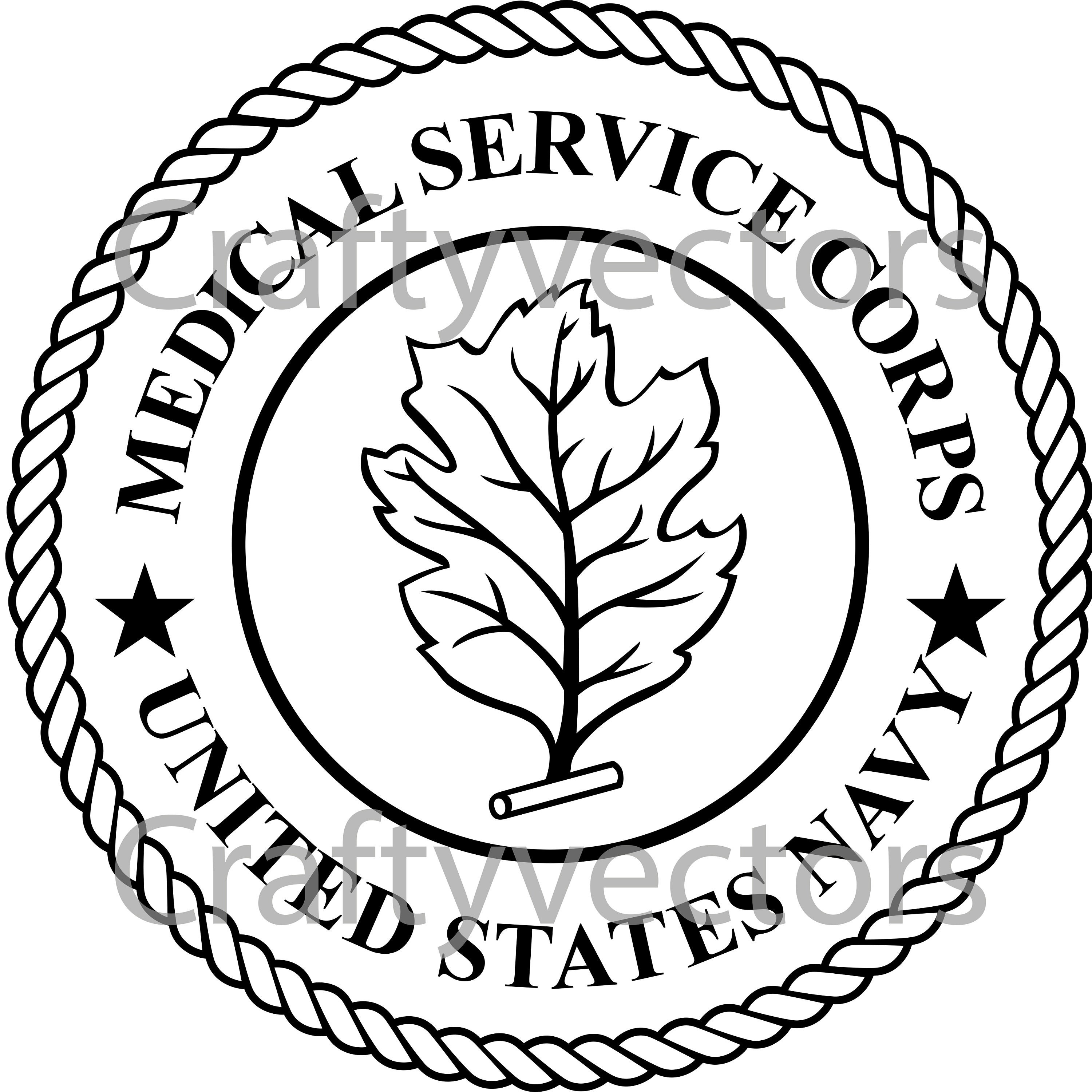 Navy Medical Service Corps Vector File Etsy