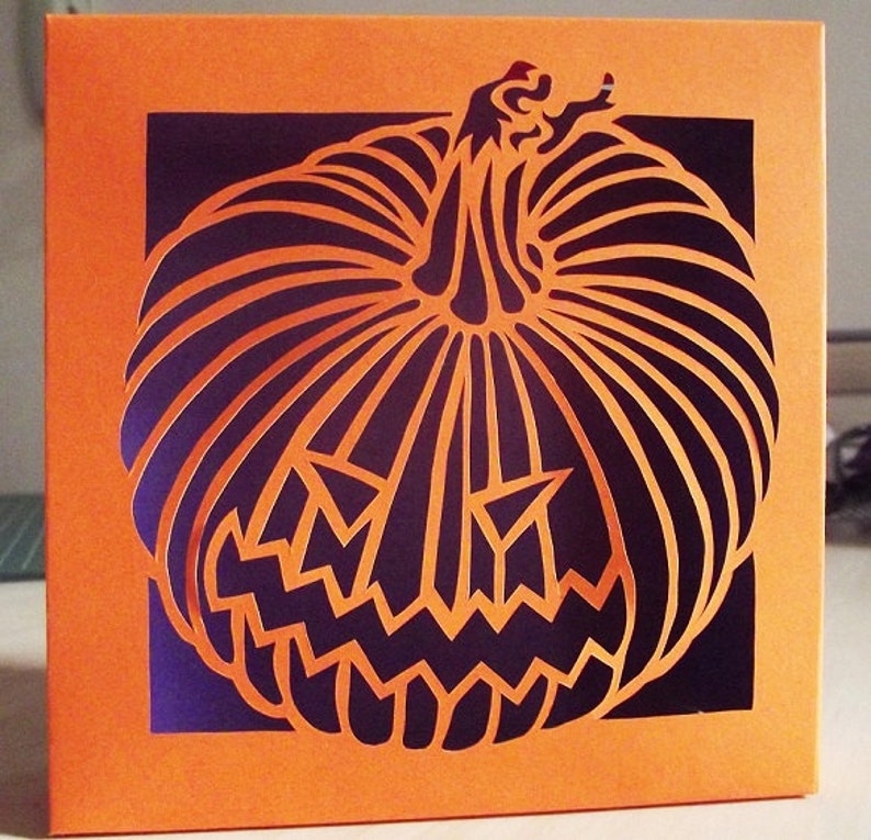 Download Happy Halloween Pumpkin Gift Box SVG file | Etsy