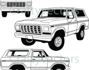 Ford Bronco 1978 Vector File