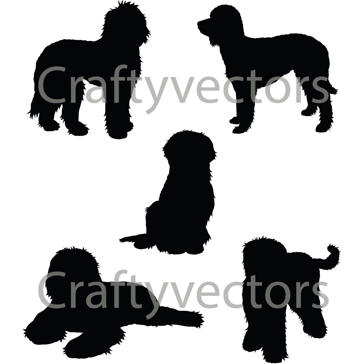 Labradoodle Silhouettes | Etsy