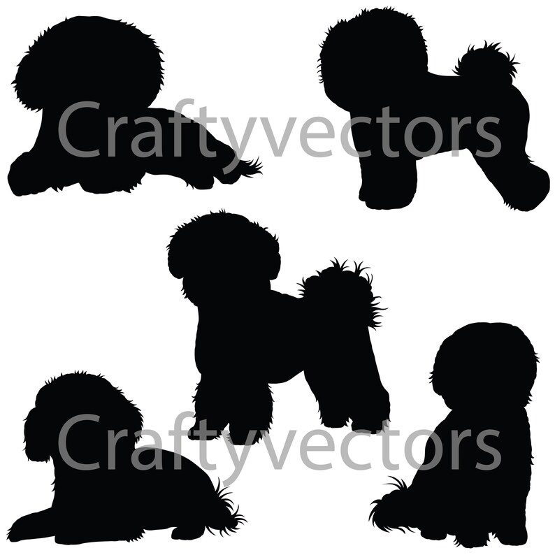 Download Bichon Frise Silhouettes | Etsy