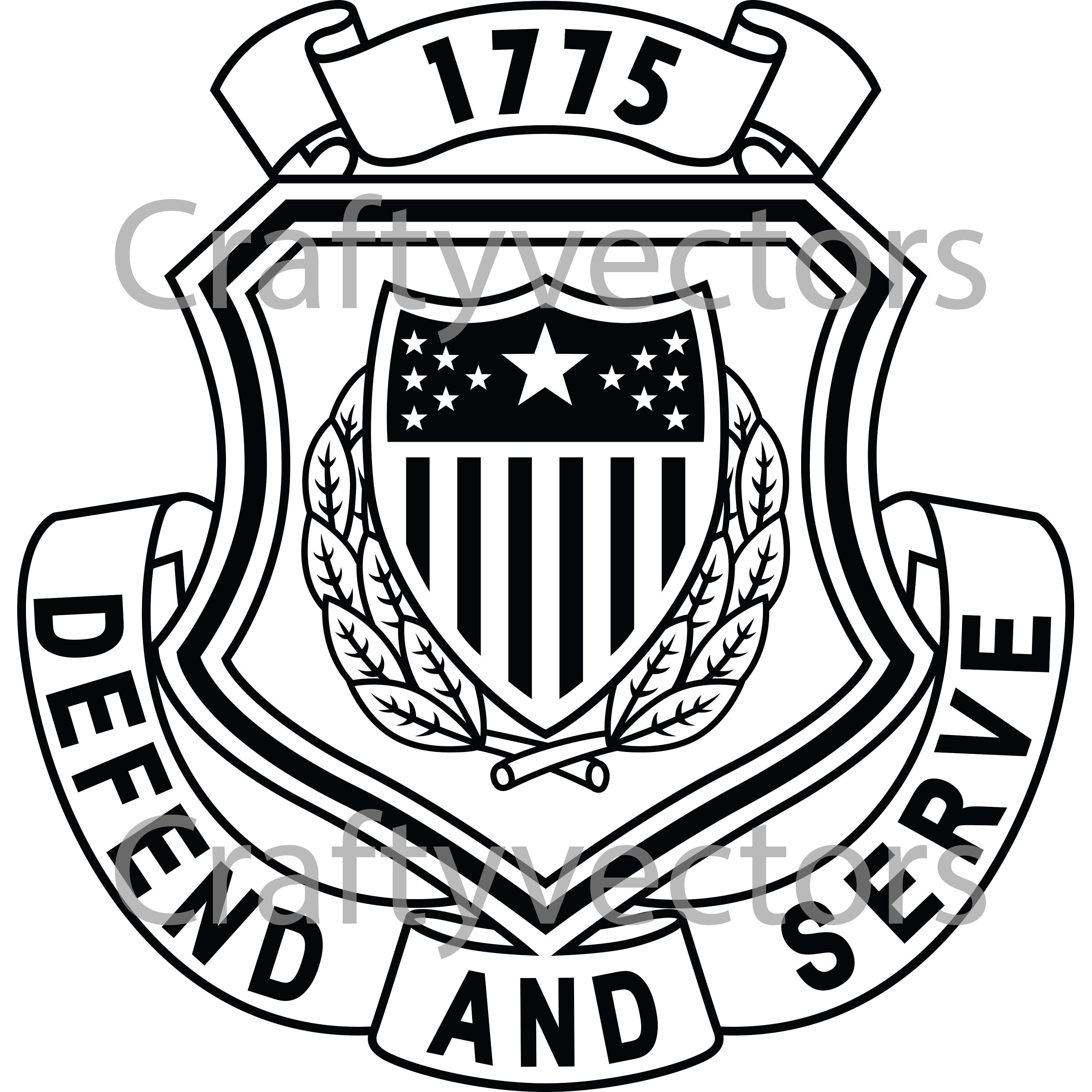Army Adjutant General Corps Insignia Vector File Etsy France
