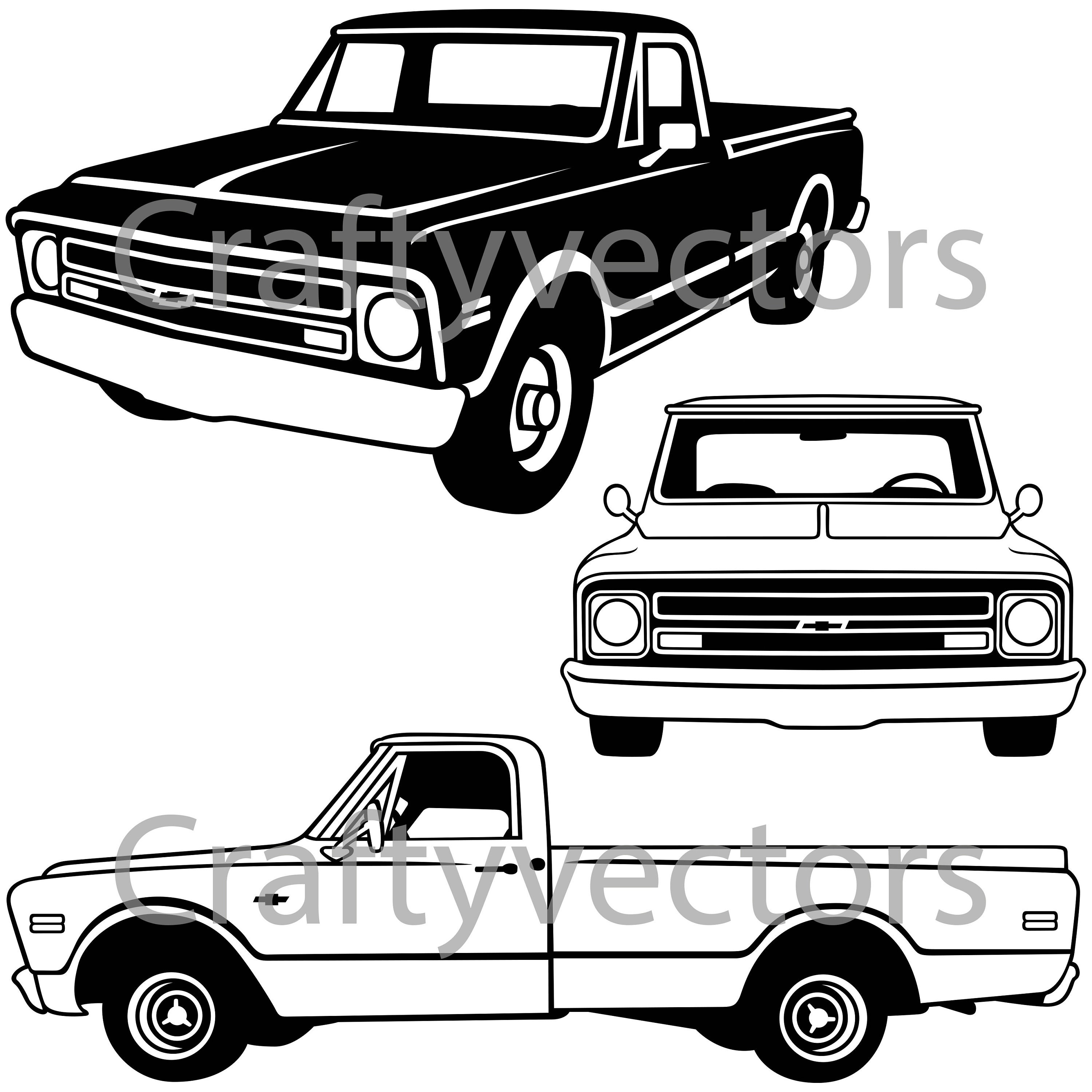 Free Free 51 Svg Lowered Chevy Truck Silhouette SVG PNG EPS DXF File