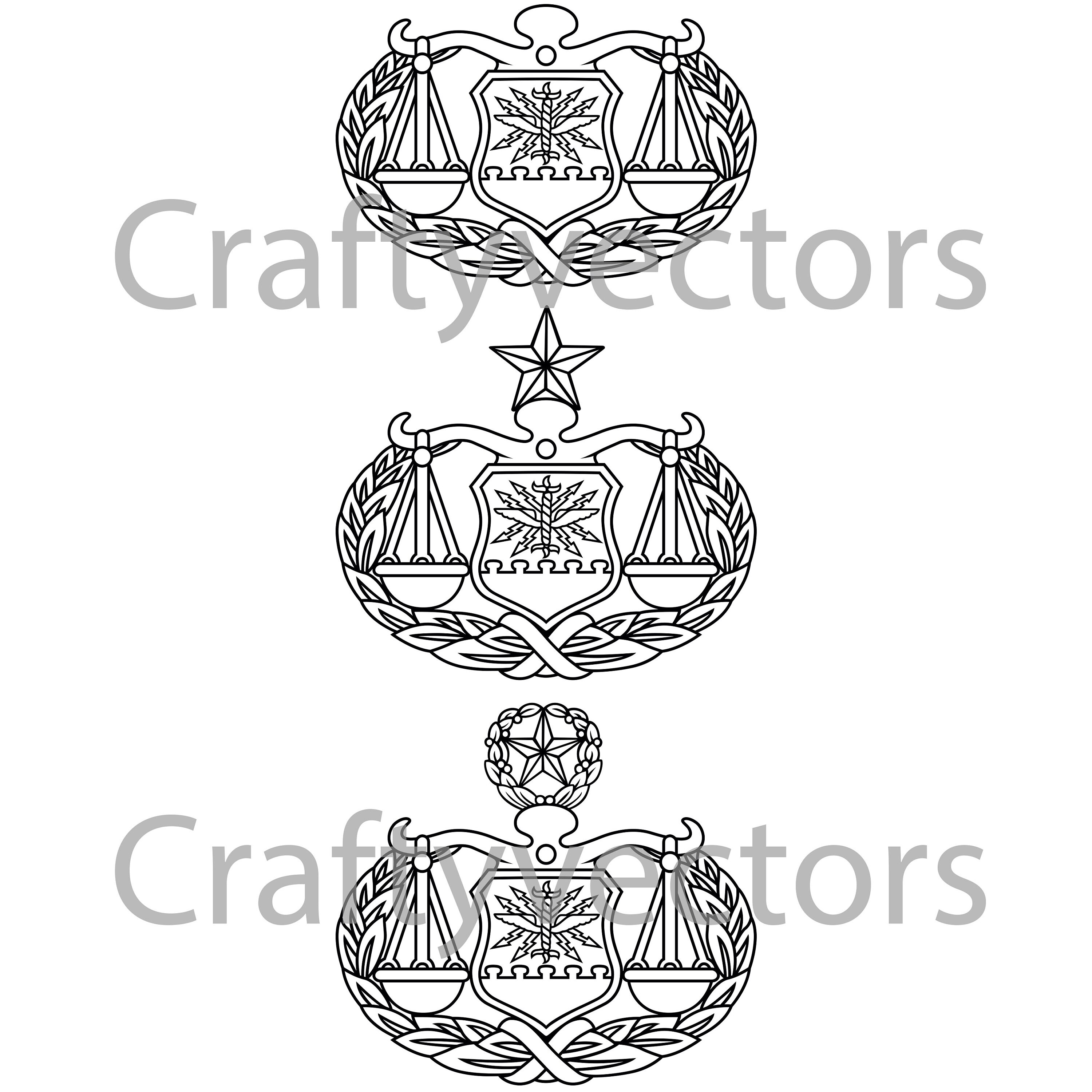 Judge Advocate General Badge Vector File Etsy
