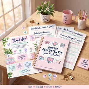 digital declutter, digital planner, Good notes planner, digital organization ,
 inbox clean up, email organizer, photo cleanup,  file organization,  device declutter ,
digital wellbeing, password tracker, weekly digital reset, digital life planner
