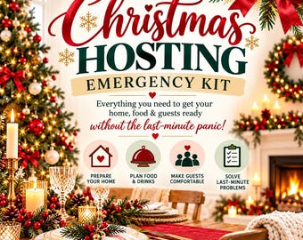 Christmas Hosting Emergency Kit | Holiday Party Checklist (Digital Download)