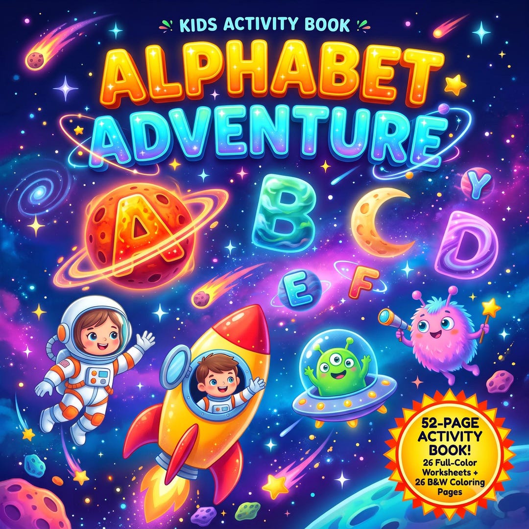 Alphabet Tracing & Coloring Workbook for Preschool | ABC Learning ...