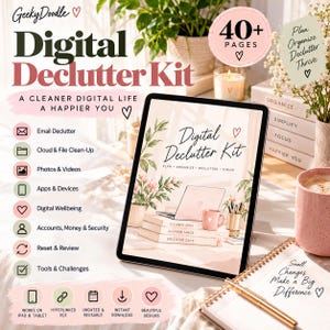 digital declutter, digital planner, Good notes planner, digital organization ,
 inbox clean up, email organizer, photo cleanup,  file organization,  device declutter ,
digital wellbeing, password tracker, weekly digital reset, digital life planner