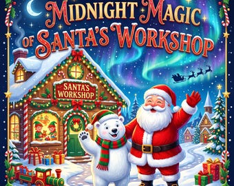 Christmas Coloring Book for Kids, Santa’s Workshop Printable PDF, 30 Coloring Pages