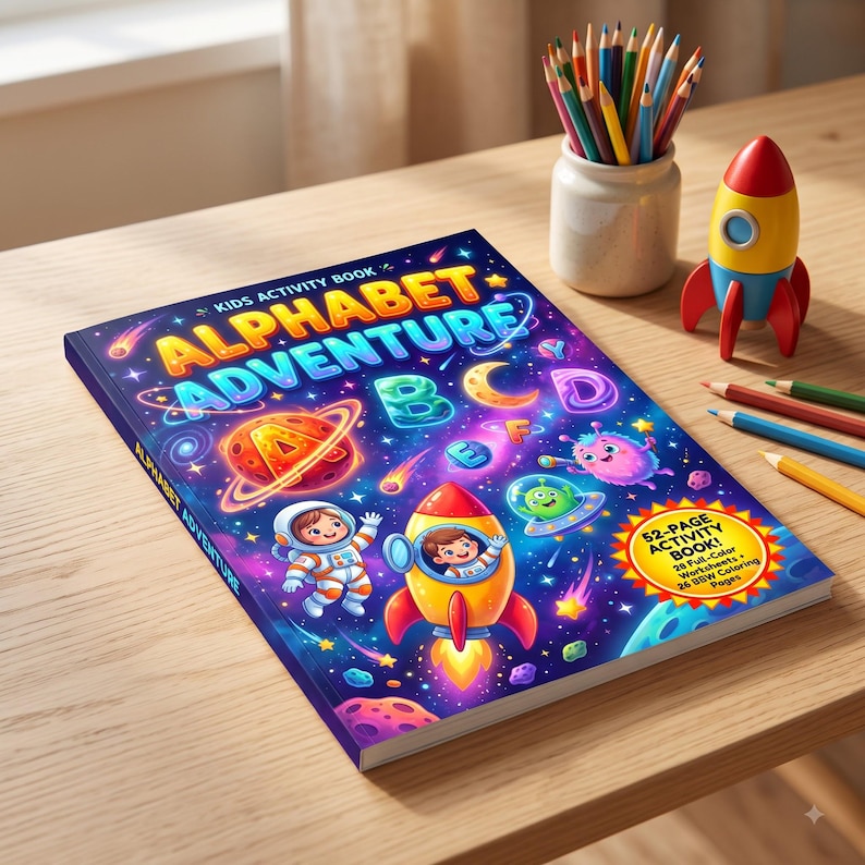 Alphabet Tracing & Coloring Workbook for Preschool | ABC Learning ...