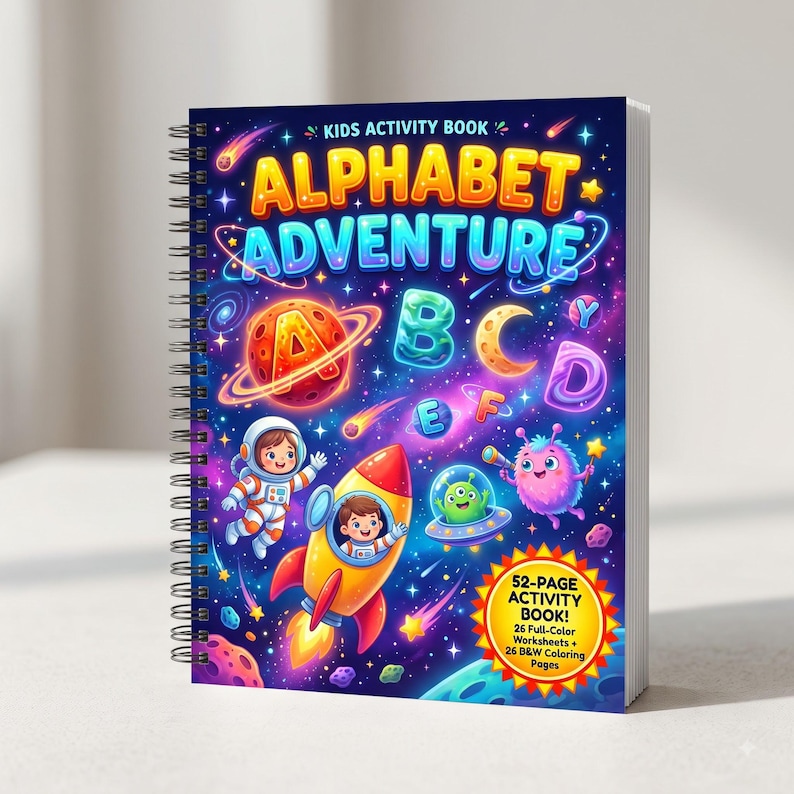 Alphabet Tracing & Coloring Workbook for Preschool | ABC Learning ...