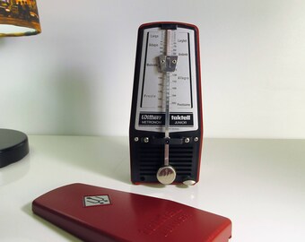 Vintage Metronome Wittner Junior Taktell Red Color Musical Instruments Made In West Germany