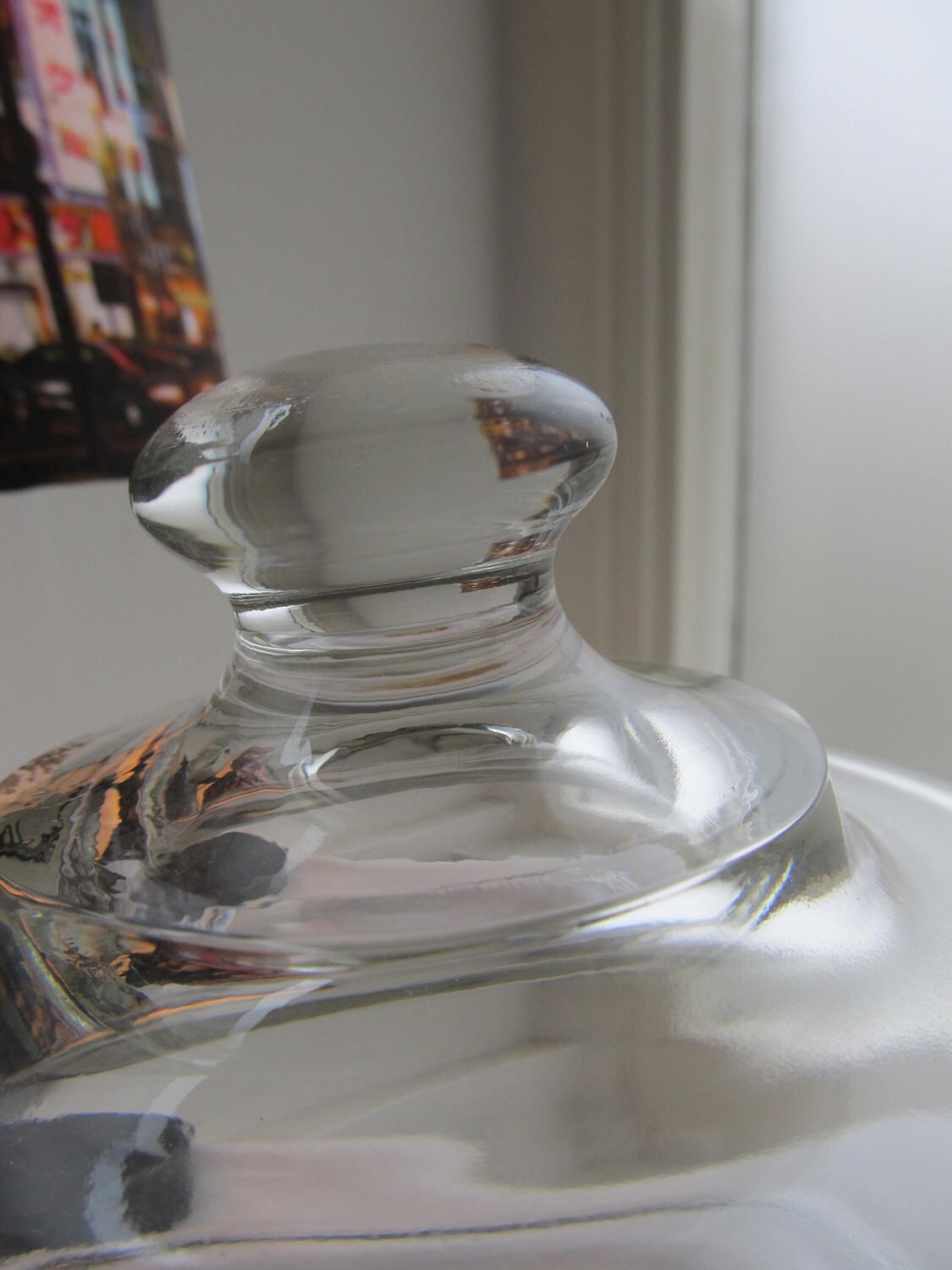 Vintage Glass Cake stand with Dome lid Etsy