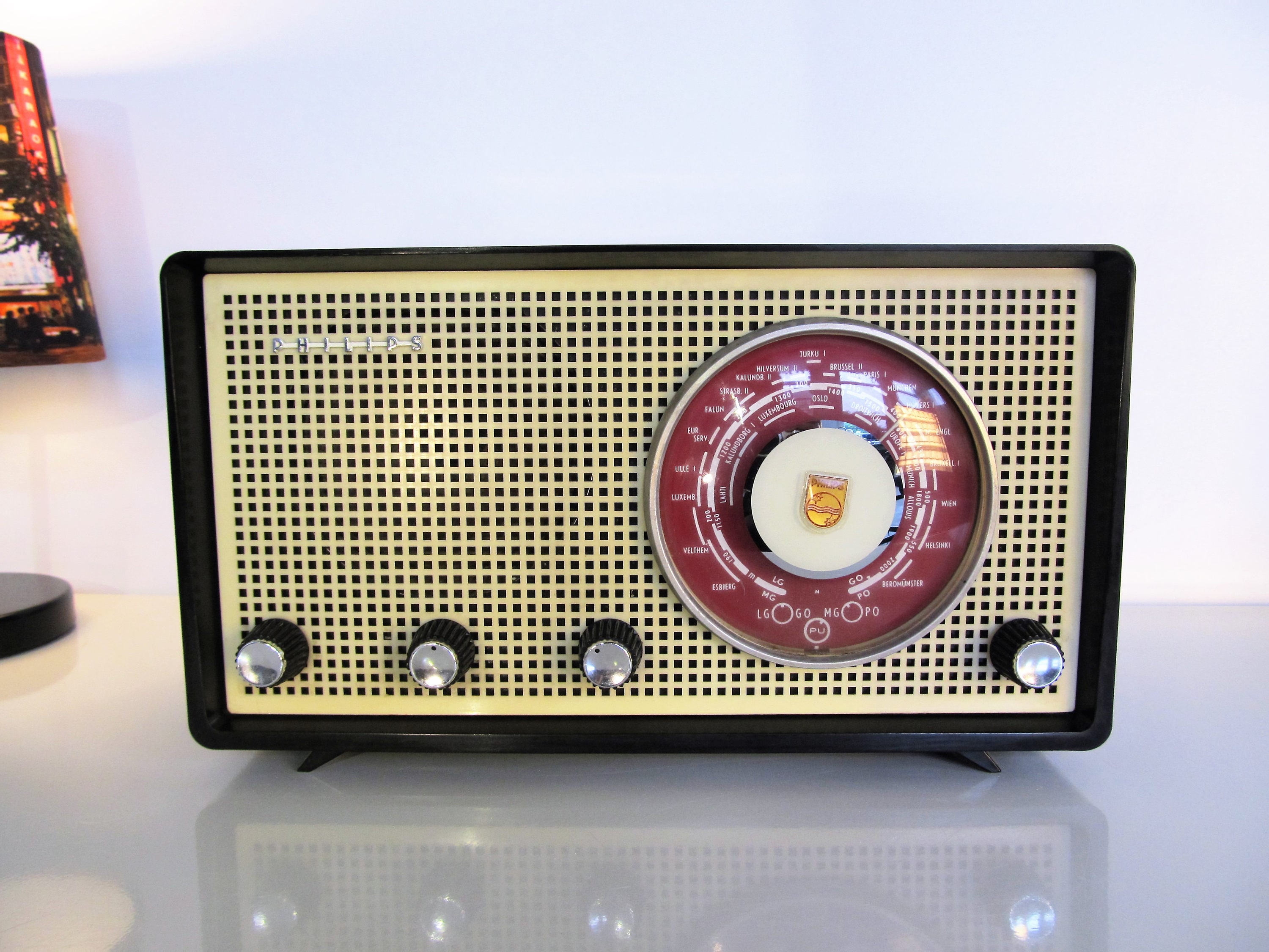 Philips Radio Große Blechschild 146 Elektronik Retro Klassisches Werbe 