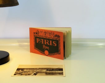 Vintage French Paris Postcards Booklet, Set of 12 Paris Postcards Pictures, Monuments, Old Souvenirs of Paris, Editions MONA, Paris 1900s