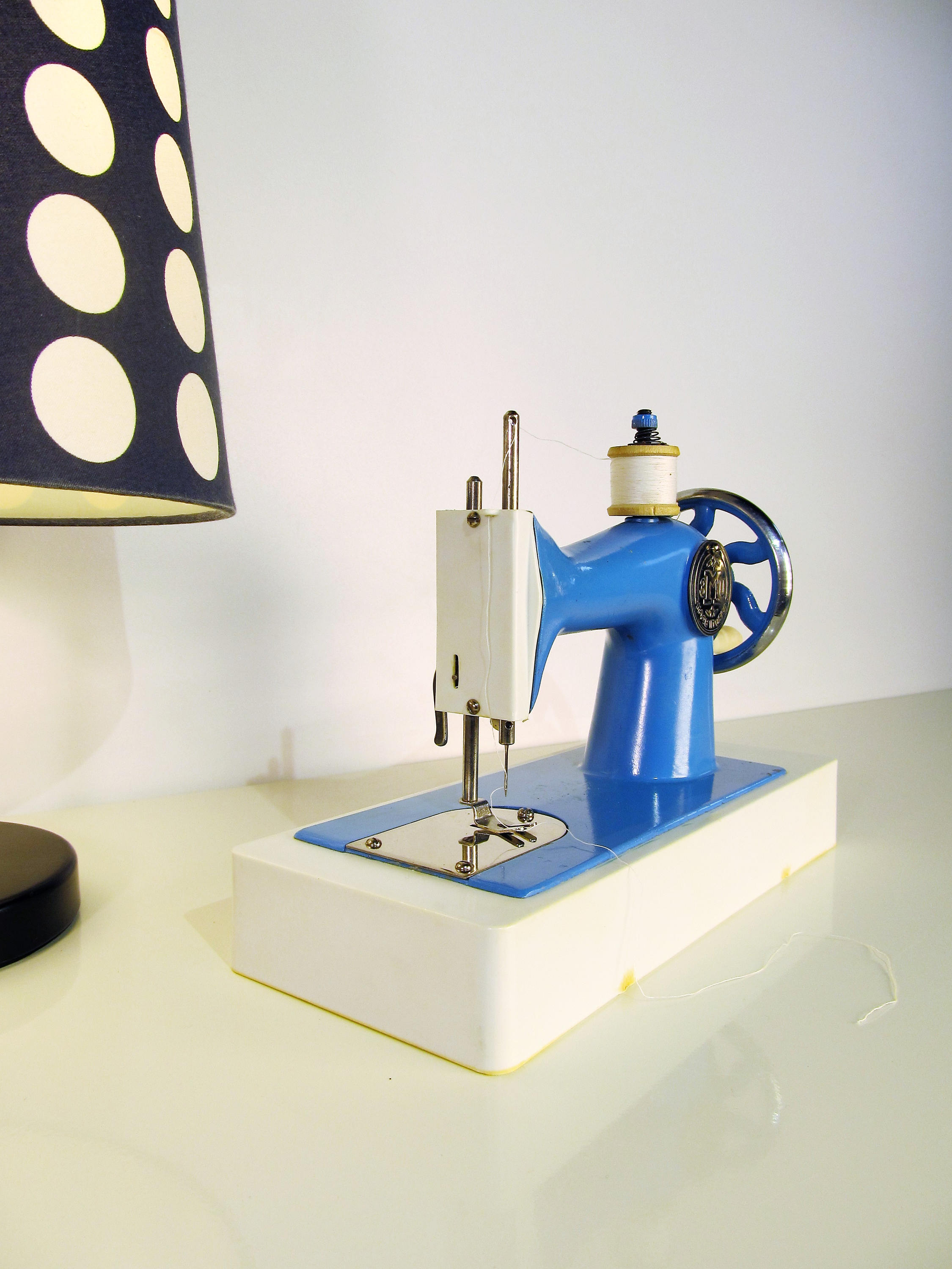 Vintage Toy Sewing Hand Crank Machine Deep Blue Color with Etsy
