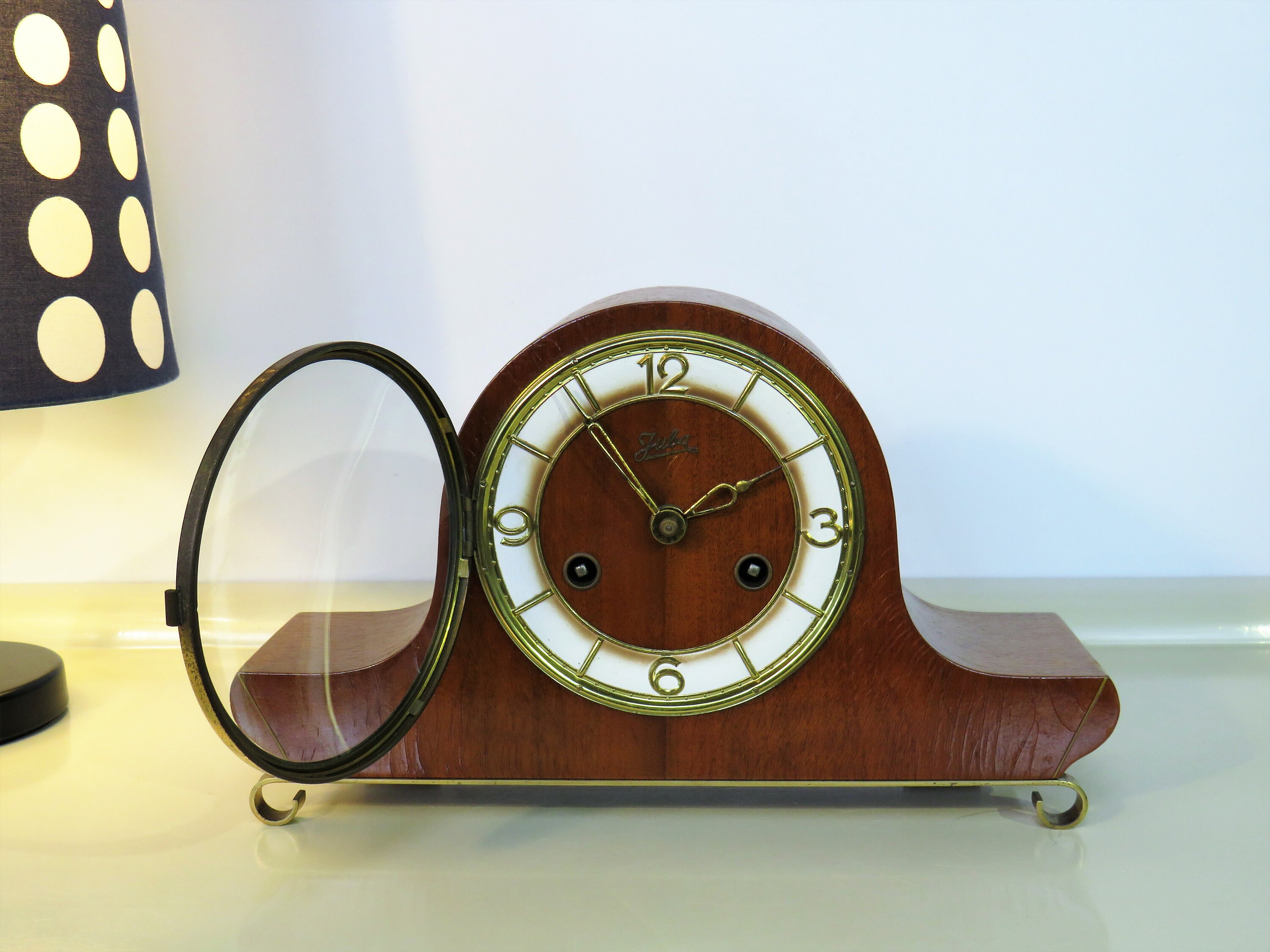 Vintage JUBA Wooden Mantel Clock Mechanical Chimney Clock Etsy